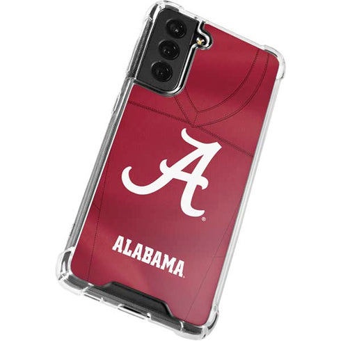 University of Alabama Maroon Jersey Galaxy S21 FE Clear Case